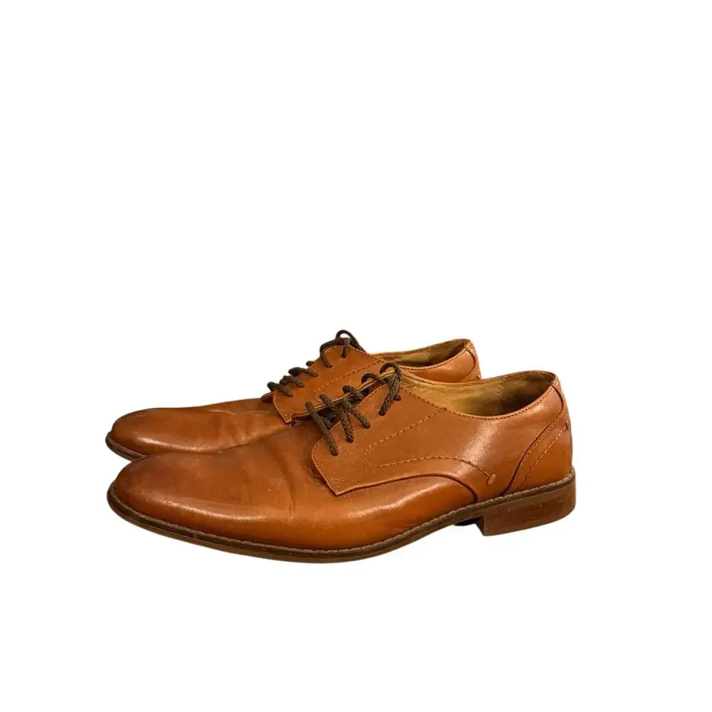 Alfani Brown Leather Randolph Lace-Up Oxford Dress Shoes Men's Size 9.5